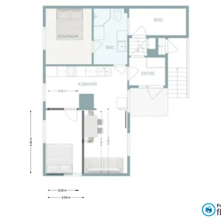 The Blue House 1833-1 | Gratis Parkering|sentralt Tromso